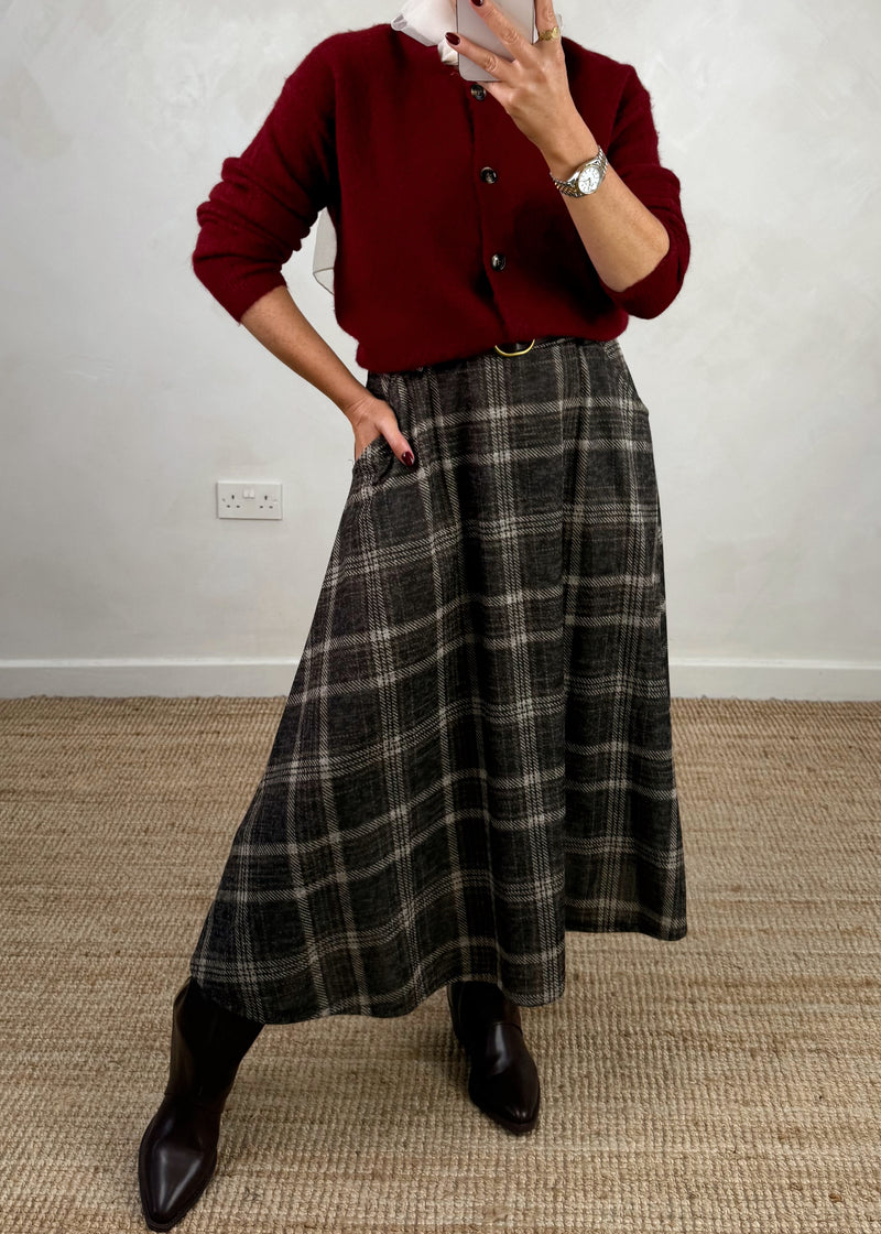Claudia checked skirt - five-The Style Attic