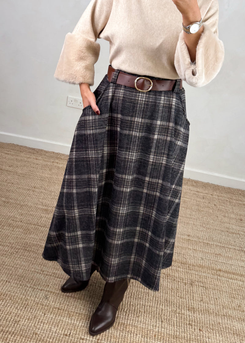 Claudia checked skirt - four-The Style Attic
