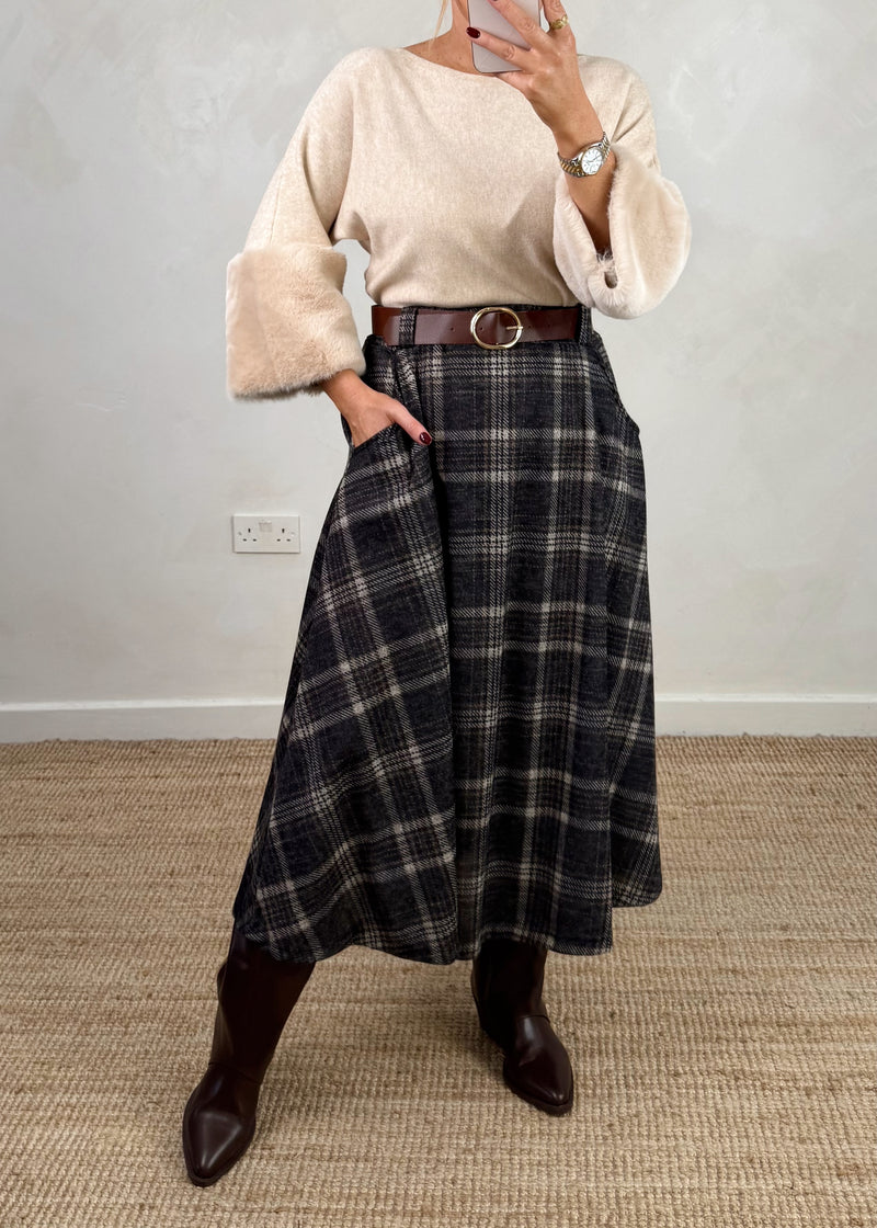 Claudia checked skirt - four-The Style Attic