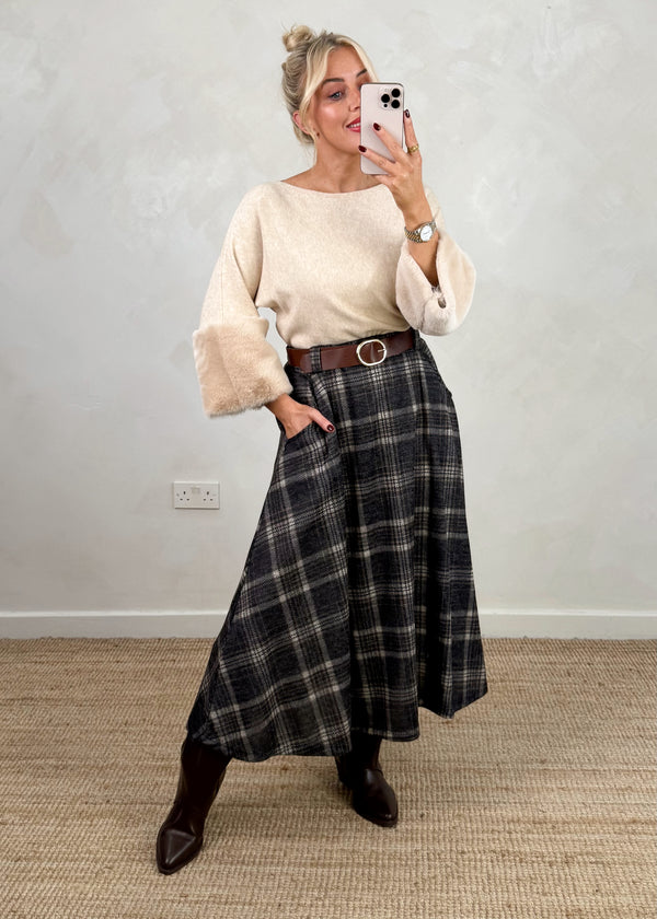 Claudia checked skirt - four-The Style Attic