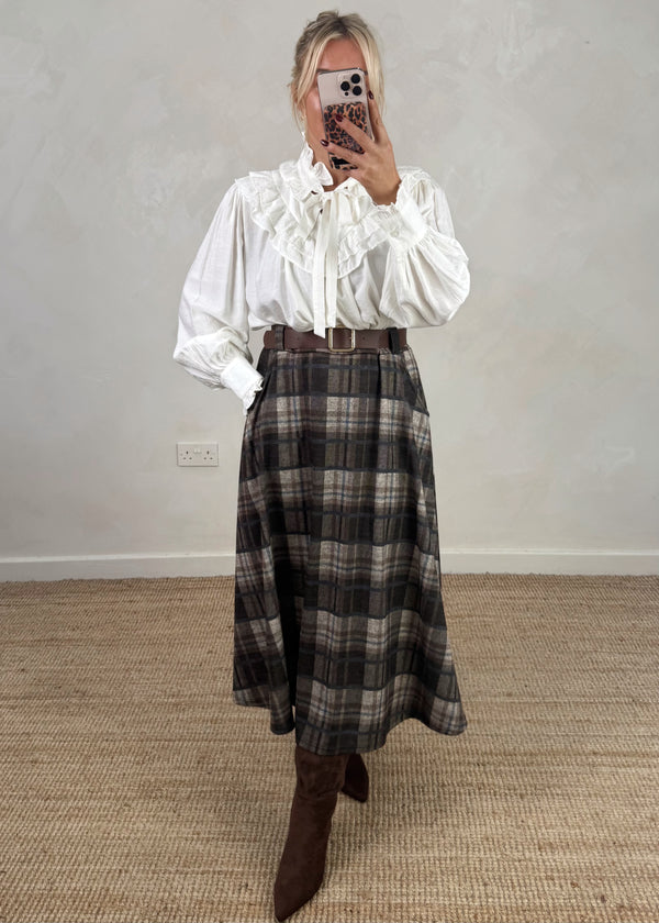 Claudia checked skirt - seven-The Style Attic