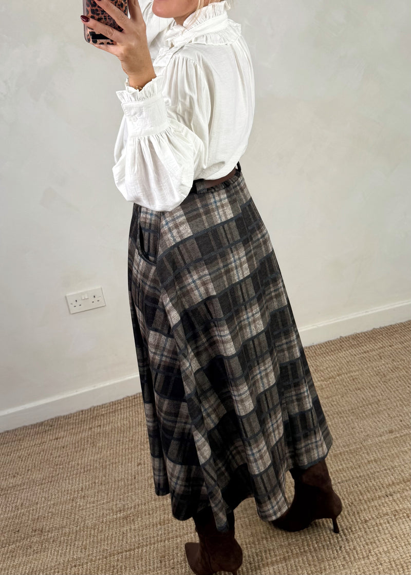 Claudia checked skirt - seven-The Style Attic