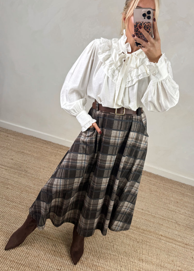 Claudia checked skirt - seven-The Style Attic