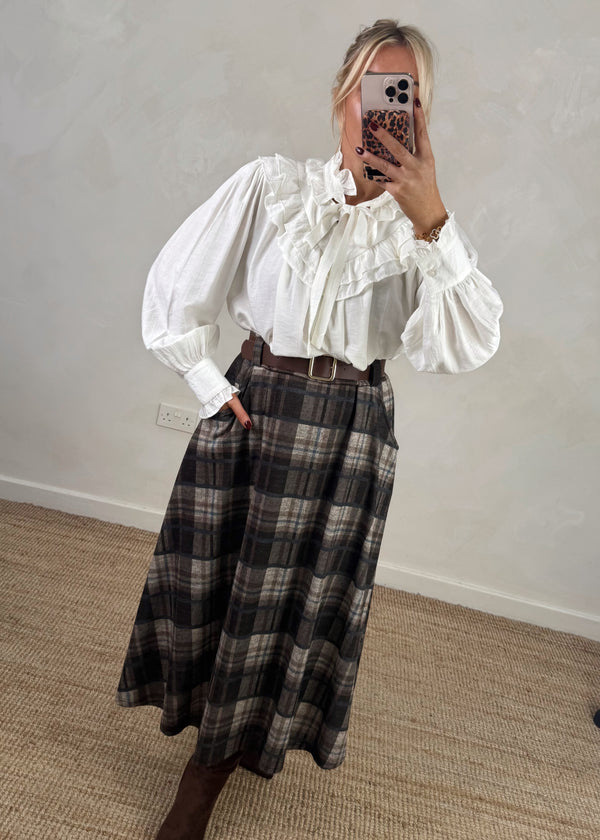 Claudia checked skirt - seven-The Style Attic