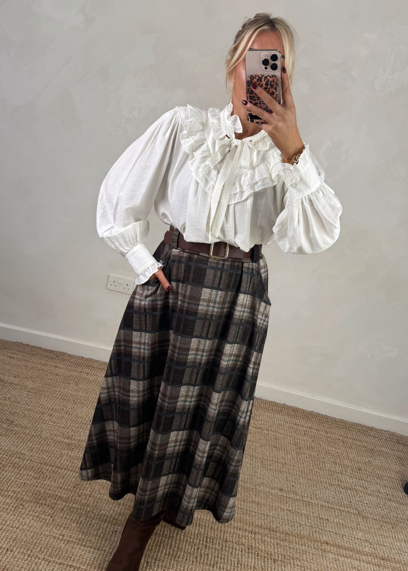 Claudia checked skirt - seven-The Style Attic