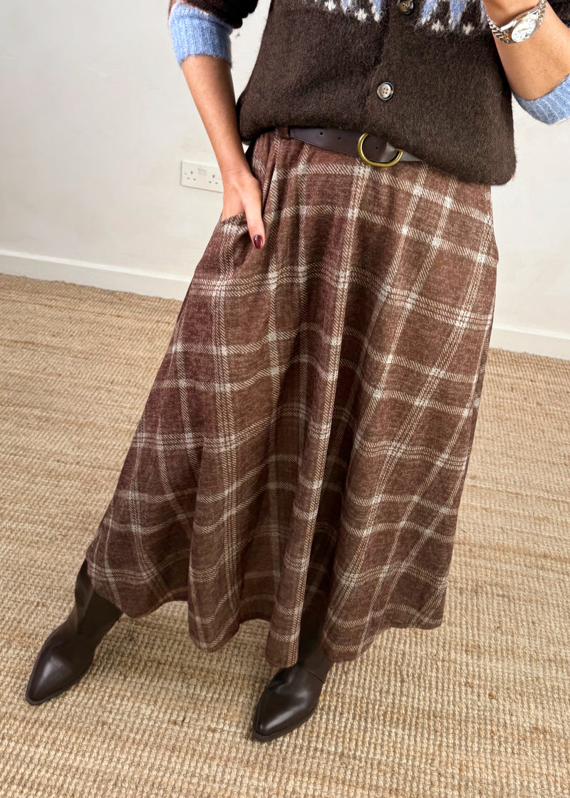 Claudia checked skirt - three-The Style Attic