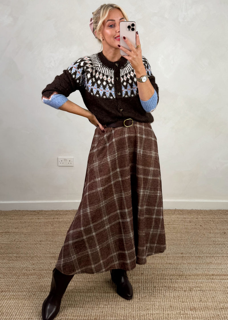 Claudia checked skirt - three-The Style Attic