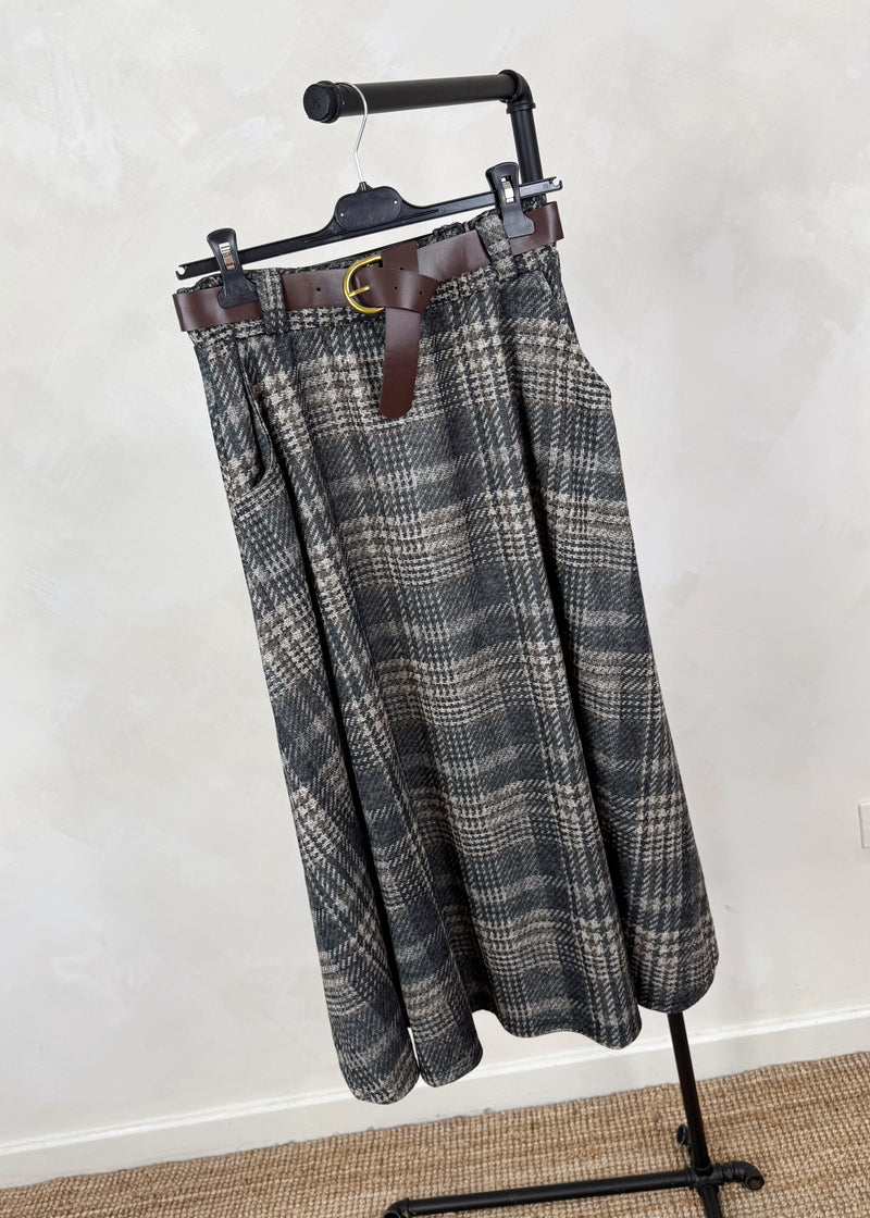 Claudia checked skirt - two-The Style Attic