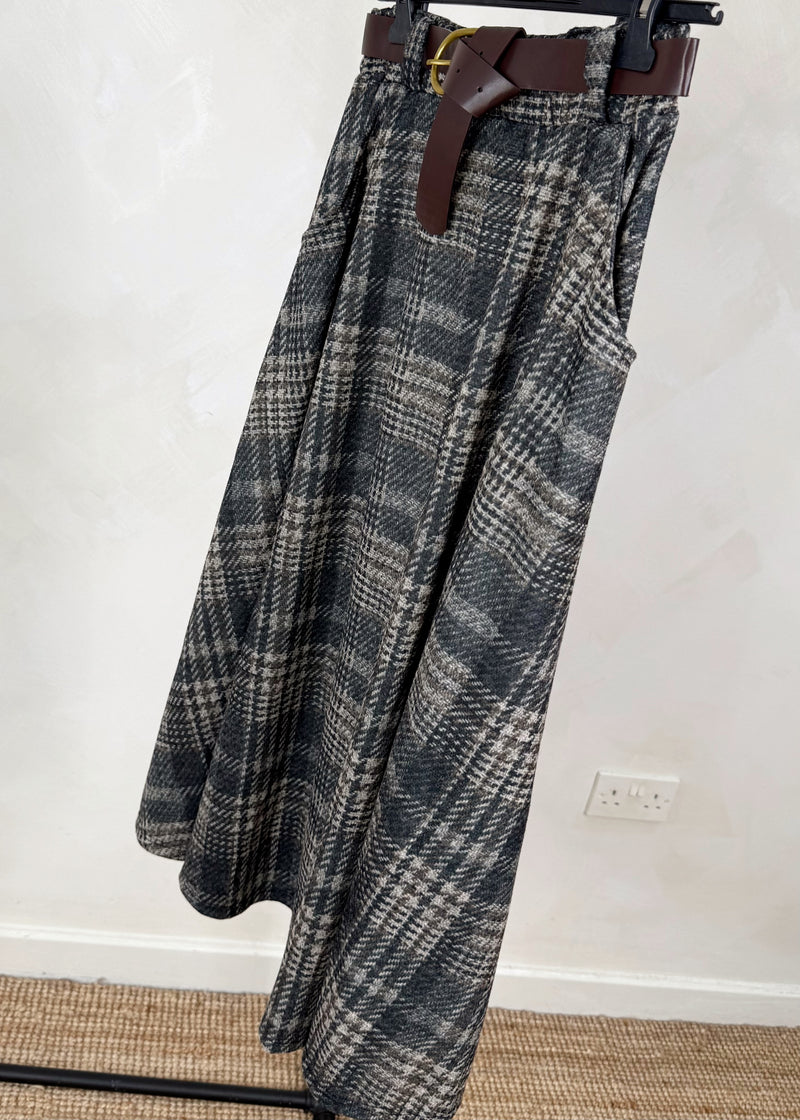 Claudia checked skirt - two-The Style Attic