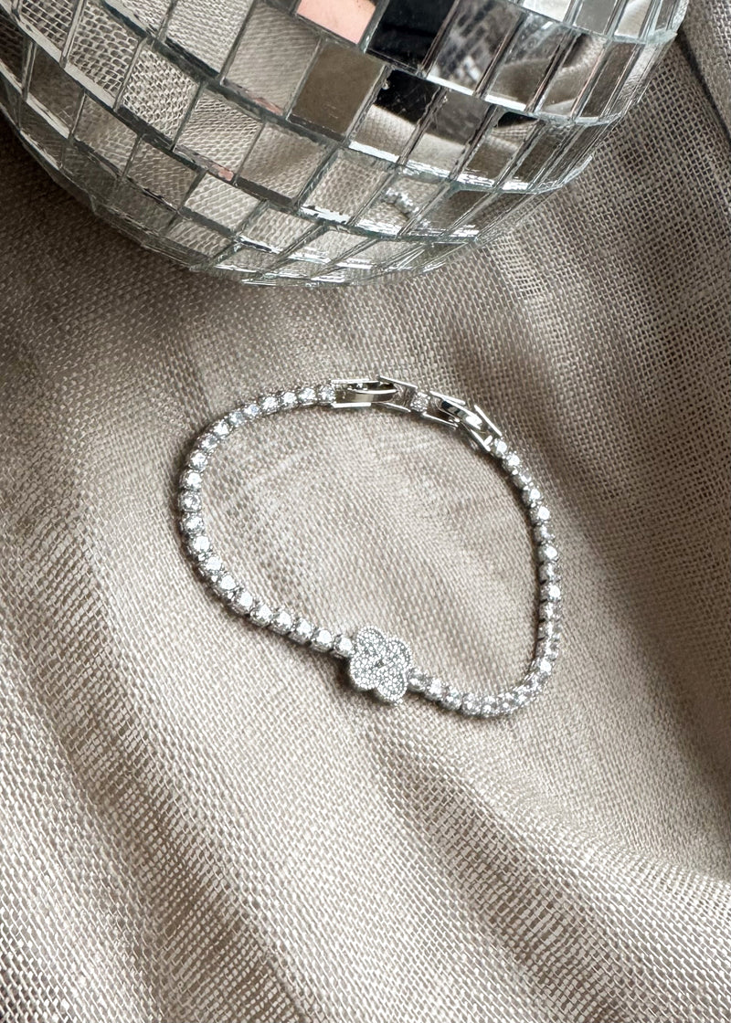 Clover tennis bracelet - silver-The Style Attic