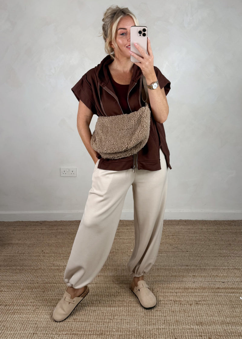Cocoon jogger - beige-The Style Attic