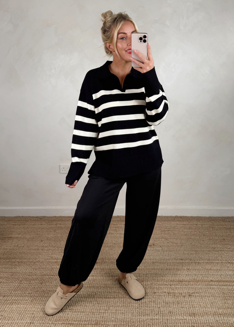 Cocoon jogger - black-The Style Attic