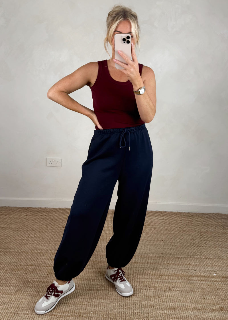Cocoon jogger - navy-The Style Attic