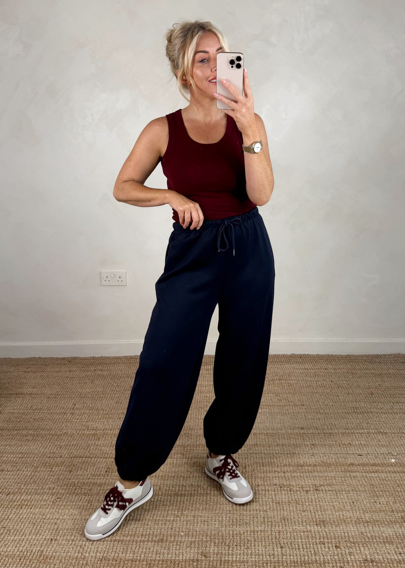 Cocoon jogger - navy-The Style Attic