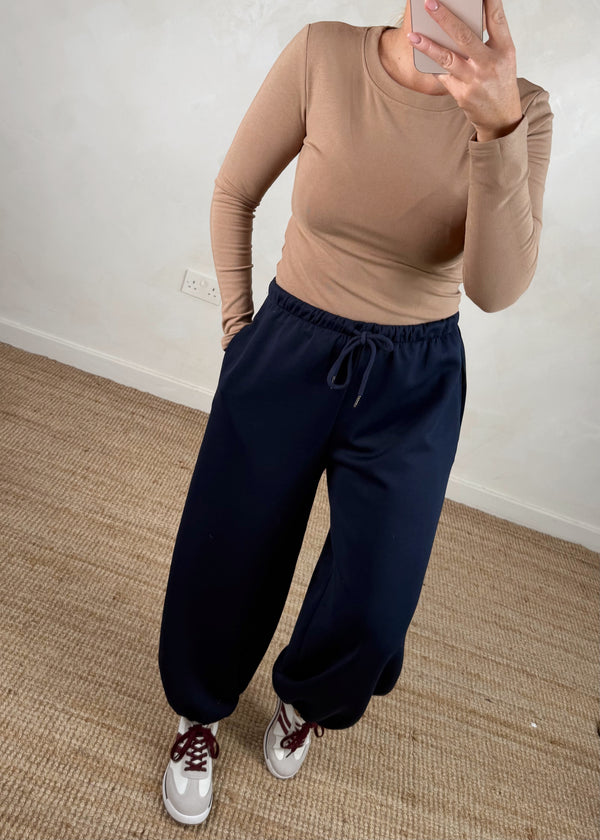 Cocoon jogger - navy-The Style Attic