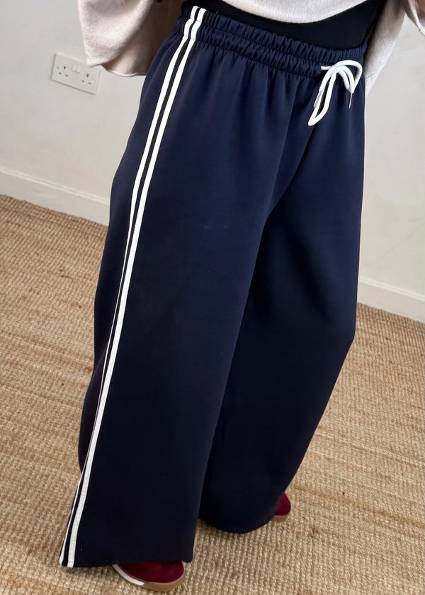 Connie striped jogger - navy-The Style Attic