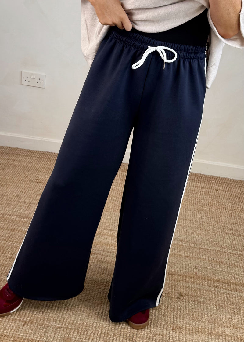 Connie striped jogger - navy-The Style Attic