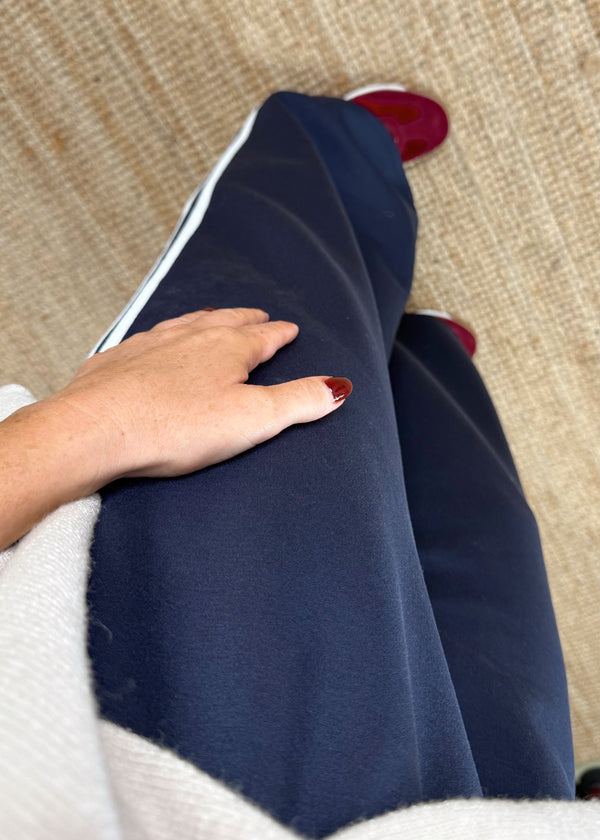 Connie striped jogger - navy-The Style Attic