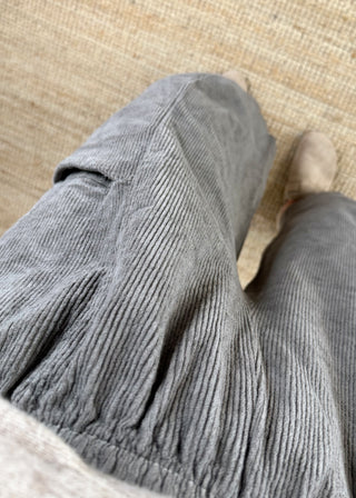 Corduroy Junie barrel leg trouser - Taupe-The Style Attic