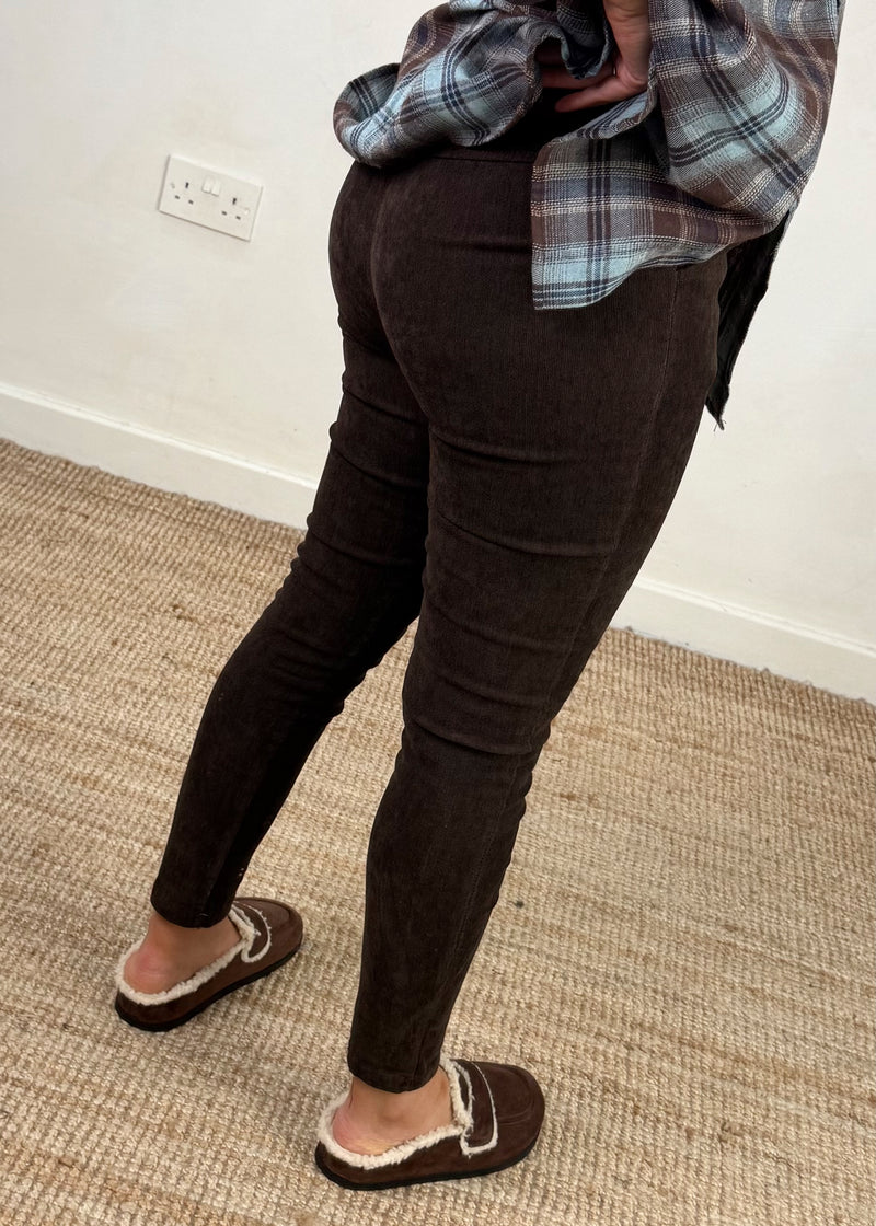 Corduroy Magic Pants - chocolate-The Style Attic