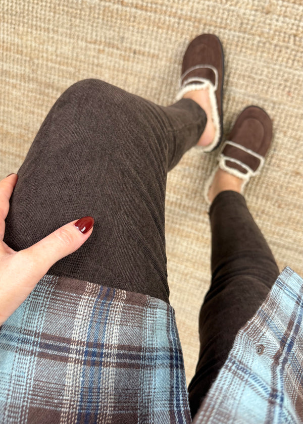 Corduroy Magic Pants - chocolate-The Style Attic