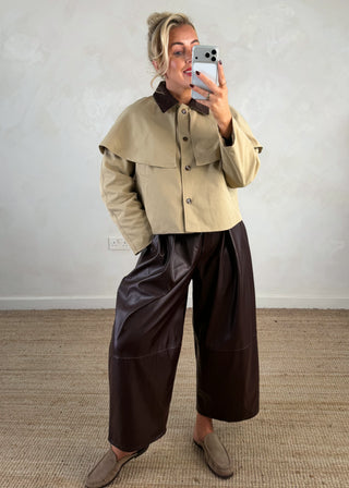 Corduroy collar jacket-The Style Attic
