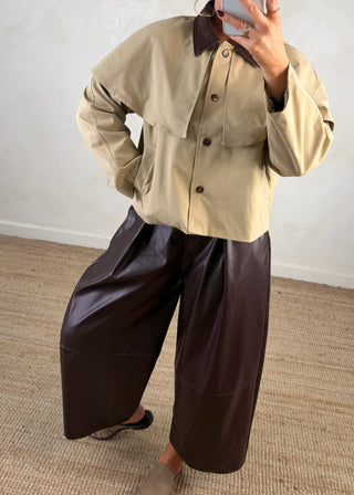 Corduroy collar jacket-The Style Attic
