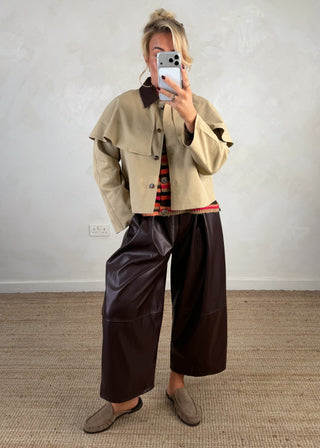 Corduroy collar jacket-The Style Attic