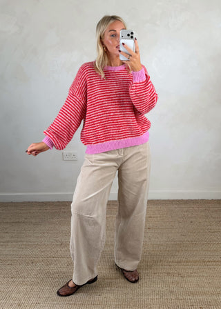 Corey striped knit - one-The Style Attic