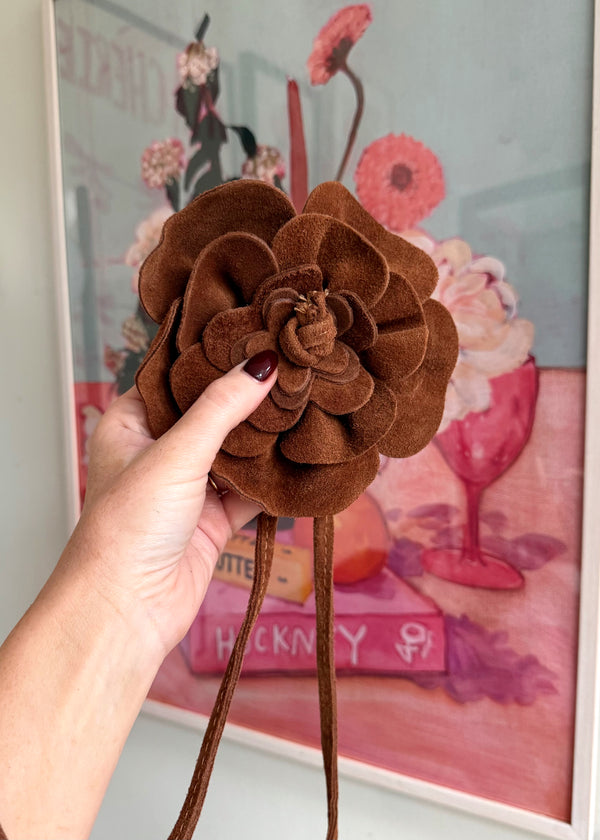 Corsage Leather belt - tan-The Style Attic