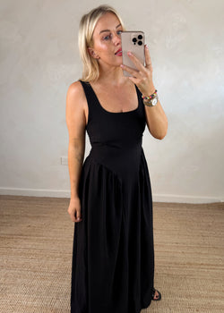 Corset style maxi - black-The Style Attic
