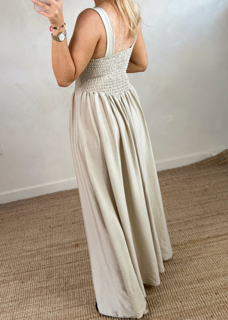 Corset style maxi - stone-The Style Attic