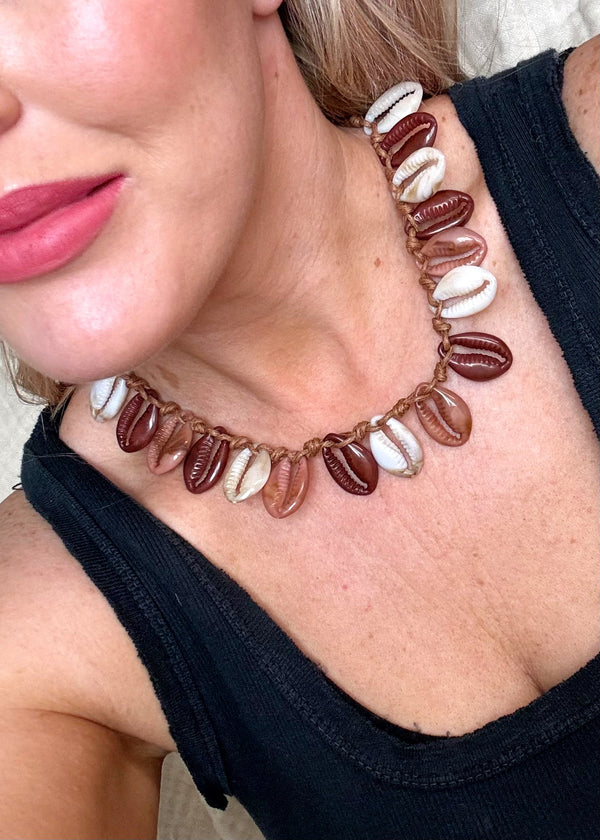 Cowrie shell necklace-The Style Attic