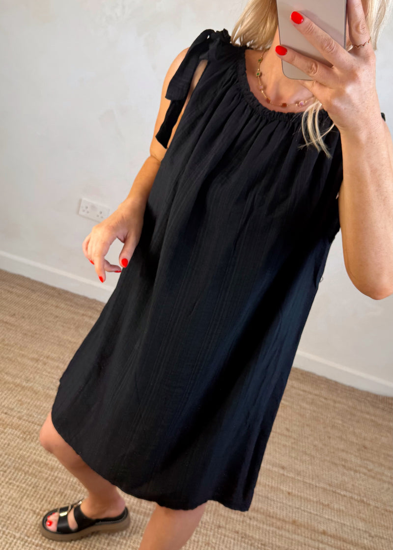 Cressida sun dress - black-The Style Attic