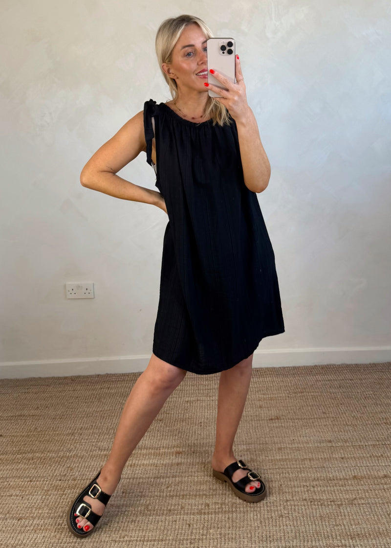 Cressida sun dress - black-The Style Attic