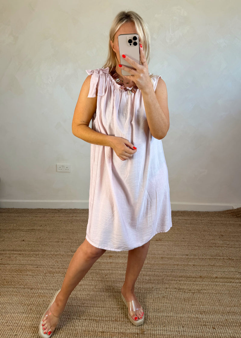 Cressida sun dress - blush-The Style Attic