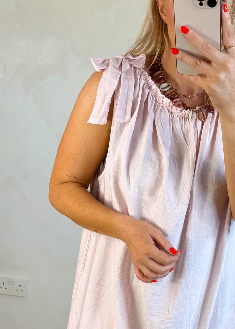 Cressida sun dress - blush-The Style Attic
