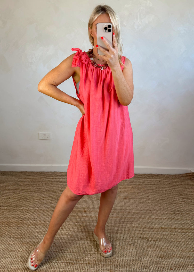 Cressida sun dress - coral-The Style Attic