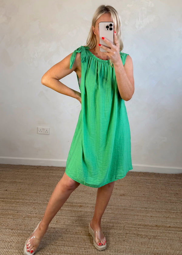 Cressida sun dress - shamrock-The Style Attic