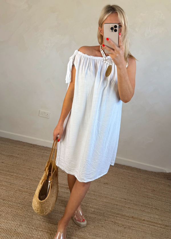 Cressida sun dress - white-The Style Attic