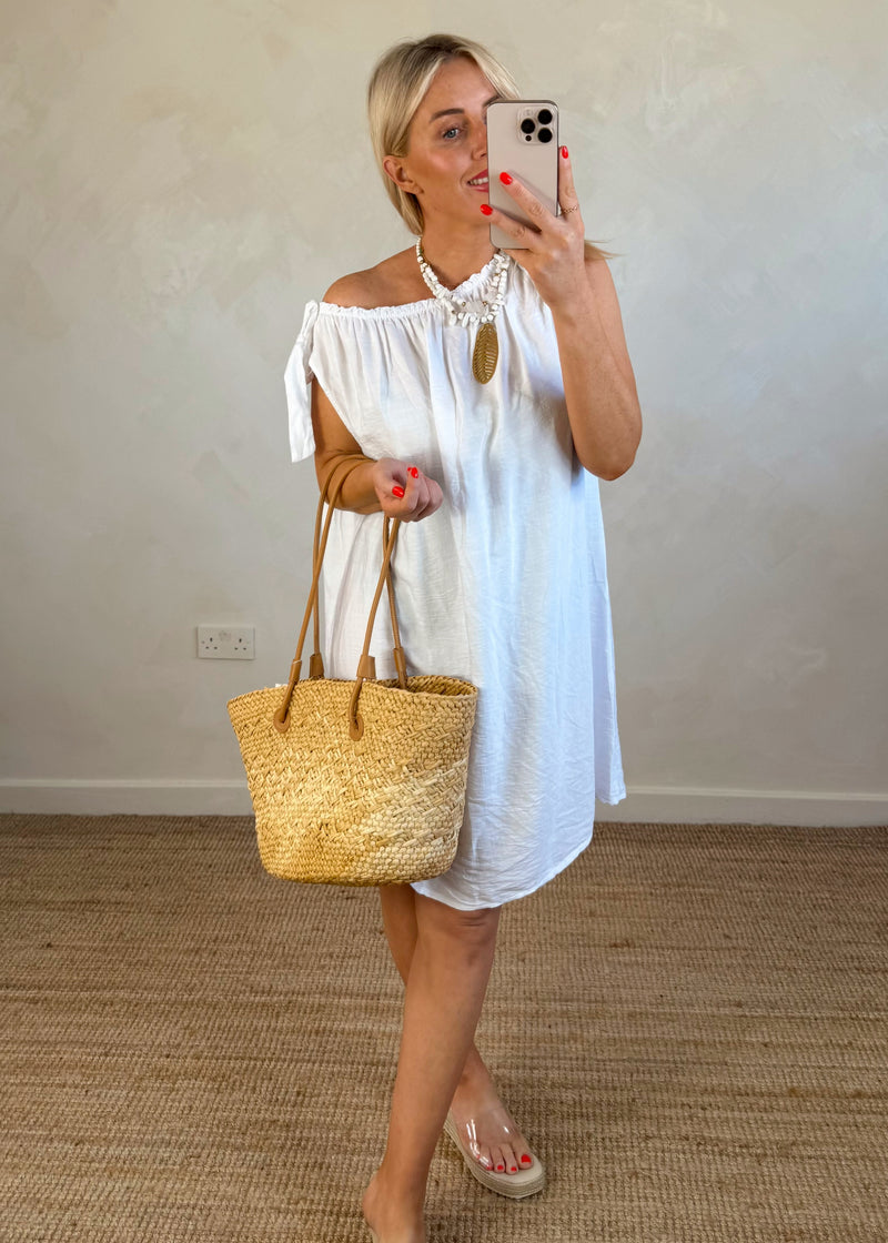 Cressida sun dress - white-The Style Attic
