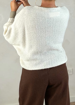 Crossover knit - Cream-The Style Attic