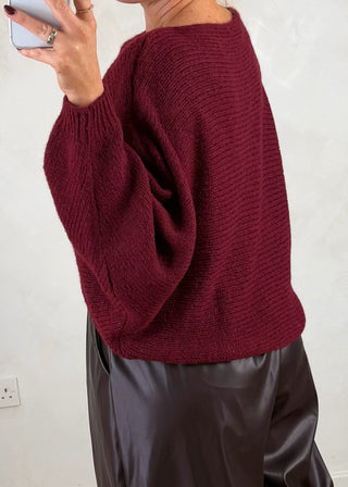 Crossover knit - Merlot-The Style Attic