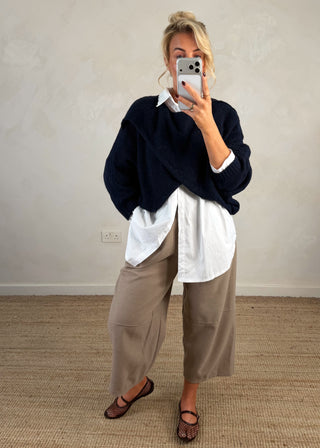 Crossover knit - Navy-The Style Attic