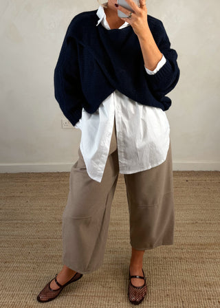 Crossover knit - Navy-The Style Attic