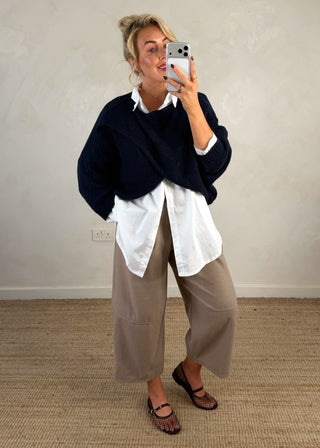 Crossover knit - Navy-The Style Attic