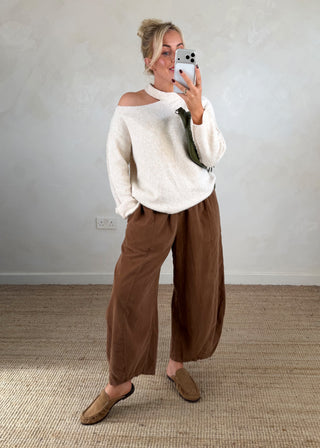 Cut out knit - Cream-The Style Attic