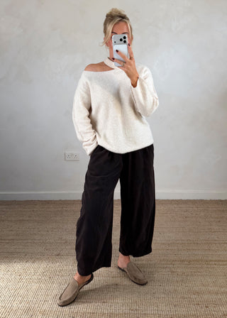 Cut out knit - Cream-The Style Attic