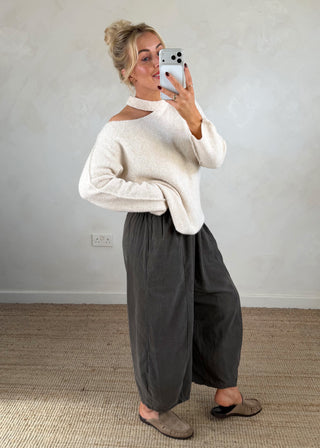Cut out knit - Cream-The Style Attic