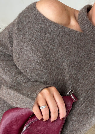 Cut out knit - Mocha-The Style Attic